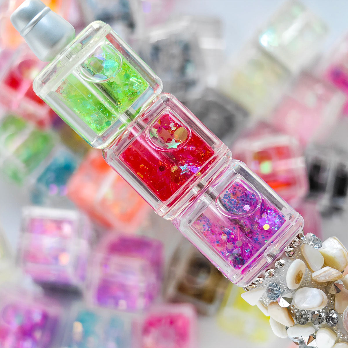 AA005 6pc / bag Square water Beads Large Hole Acrylic Beads, Suitable For DIY Jewelry , Necklaces, Keychains,pens
