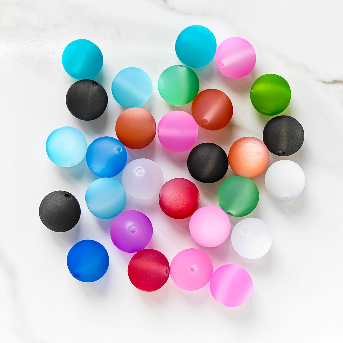 AA013 15pcs 20mm Colorful Opaque Acrylic Round Beads Plastic  For DIY Jewelry Making,pens, keychain, phonechain