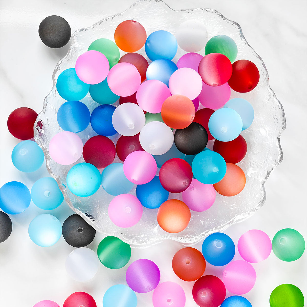 AA013 15pcs 20mm Colorful Opaque Acrylic Round Beads Plastic  For DIY Jewelry Making,pens, keychain, phonechain